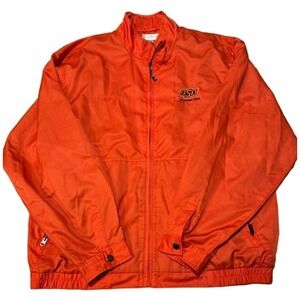 Cutter & Buck Oklahoma State OSU Cowboys‎ Windbreaker Jacket Orange Mens XXL b1